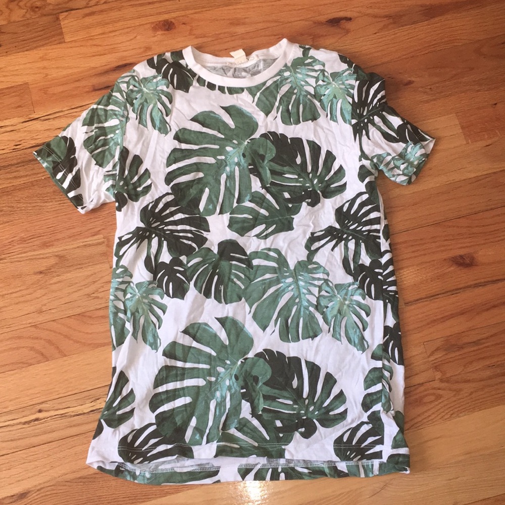 FOREVER 21 MENS LEAF T SHIRT EXCELLENT SIZE XS